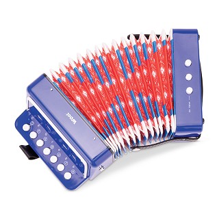 Accordion with music book - blue